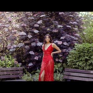 Ruby red prom dress/ event gown